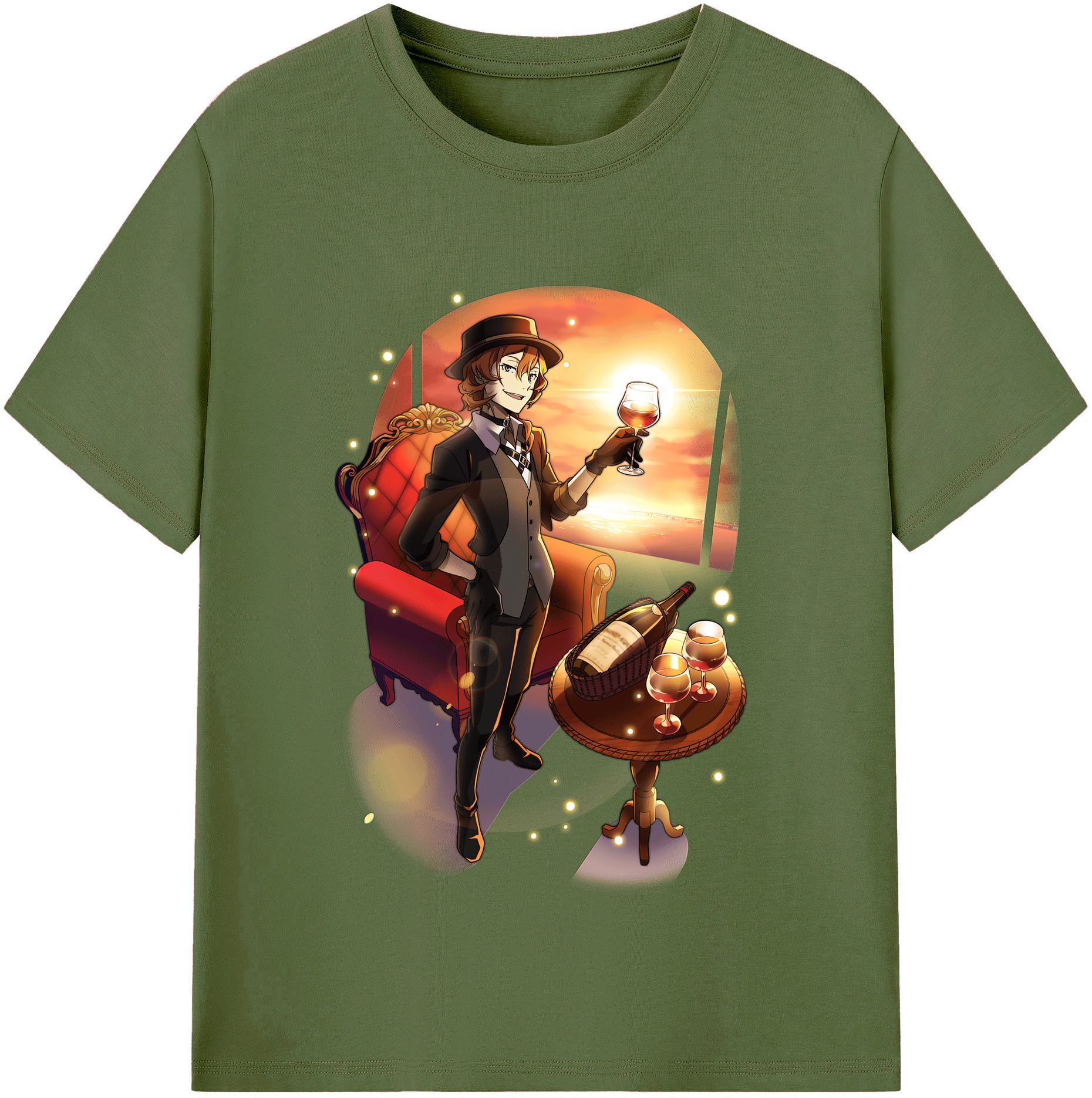 （画像用） 文豪ストレイドッグス Bungo Stray Dogs 綿100％半袖Tシャツ（フロントプリント）